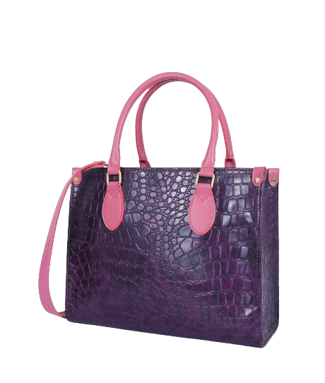 Gift Giver Shop Purple On-The-Go Crocodile Handbag