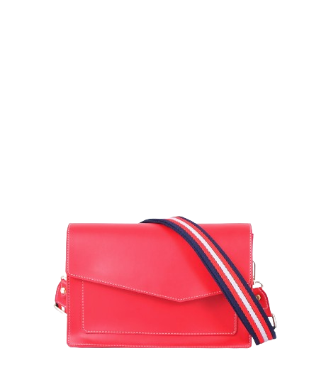 Gift Giver Shop Red Half Flap Cross Body Bag