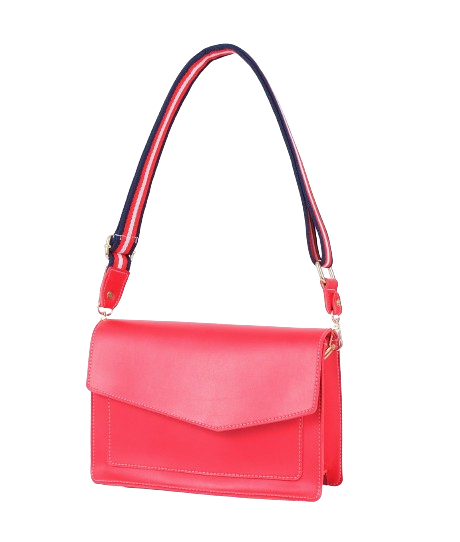 Gift Giver Shop Red Half Flap Cross Body Bag